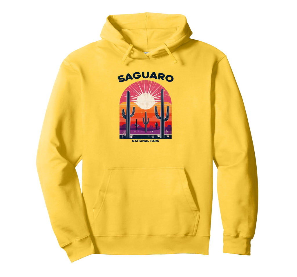 Saguaro National Park Sunset Landscape Hoodie - Aesthetic Graphic Men Women - T-Shirt, Sweatshirt, Hoodie