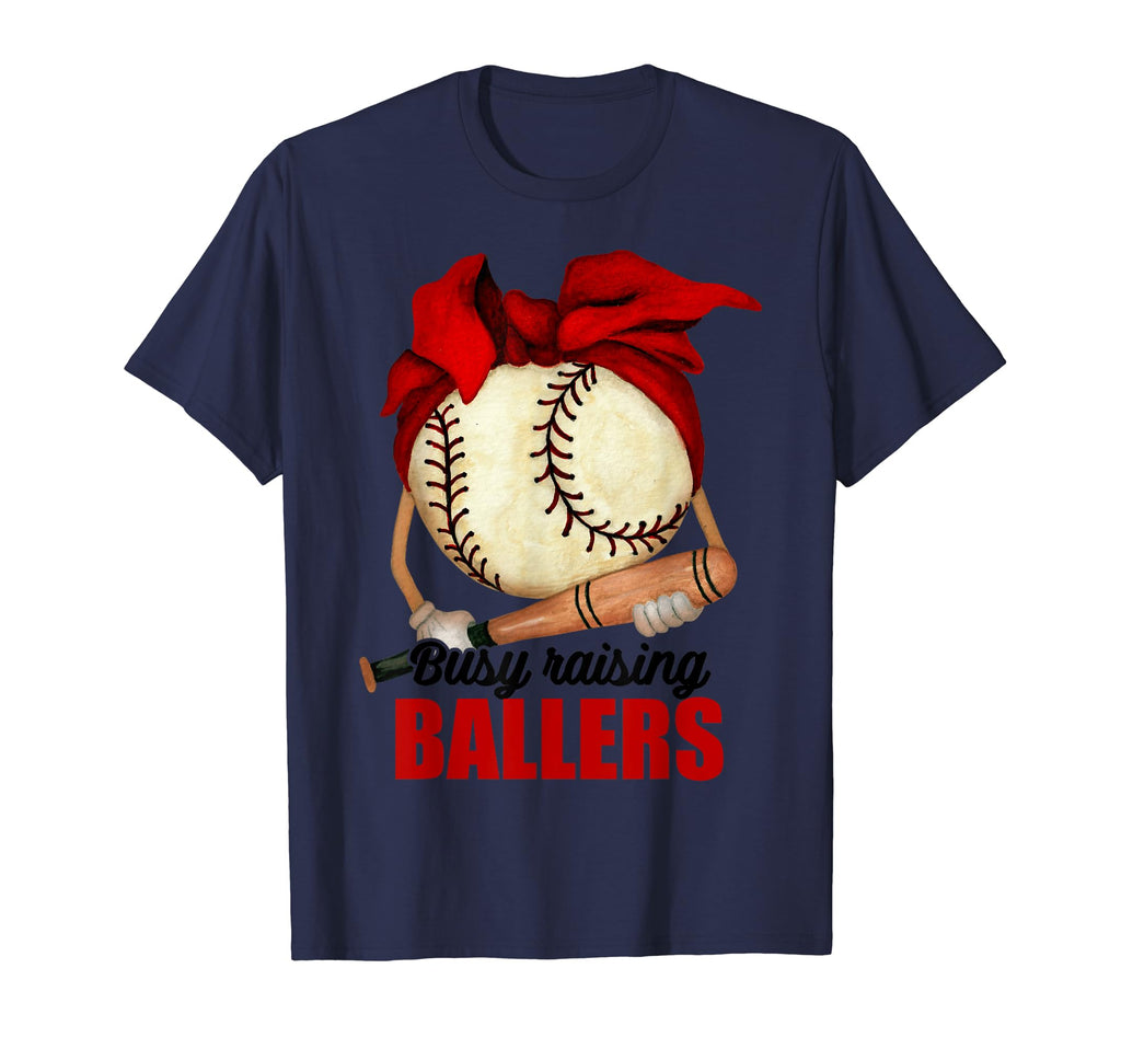 Funny Busy Raising Ballers Baseball T-Shirt - Aesthetic Graphic Men Women - T-Shirt, Sweatshirt, Hoodie