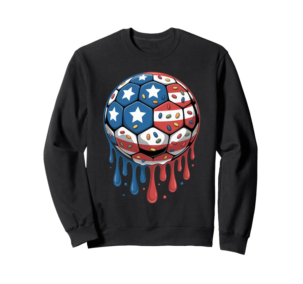Ice Cream Drip Game American Usa Sweatshirt - Aesthetic Graphic Unisex - T-Shirt, Sweatshirt, Hoodie