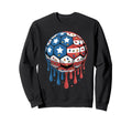 Ice Cream Drip Game American Usa Sweatshirt - Aesthetic Graphic Unisex - T-Shirt, Sweatshirt, Hoodie