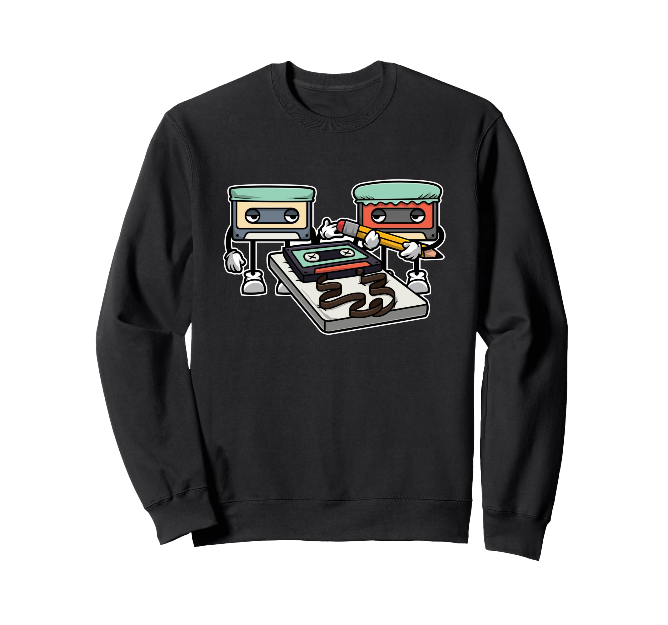 Cassette Tape Repair Squad Sweatshirt - Custom Art Print Men Women - T-Shirt, Sweatshirt, Hoodie