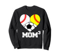Mom Cubed Mom3 Mom Three Baseball Sweatshirt - Streetwear Style for Adults - T-Shirt, Sweatshirt, Hoodie