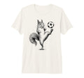 Funny Squirrel Playing Soccer Ball T-Shirt - Aesthetic Graphic for Adults - T-Shirt, Sweatshirt, Hoodie