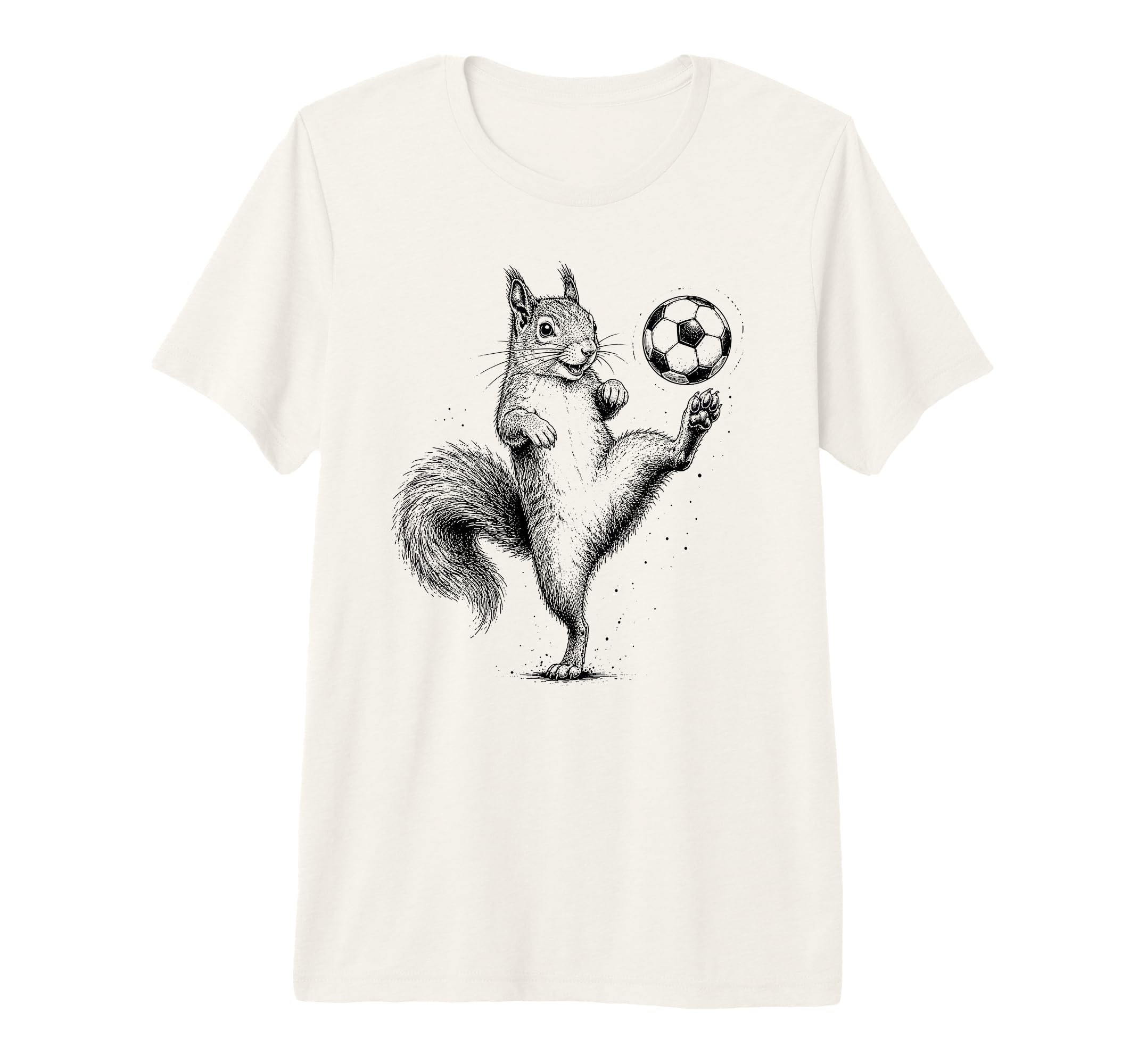 Funny Squirrel Playing Soccer Ball T-Shirt - Aesthetic Graphic for Adults - T-Shirt, Sweatshirt, Hoodie
