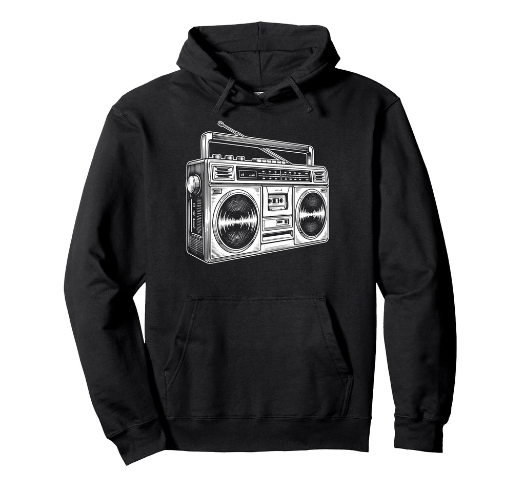 Boombox Line Art R B Hip Hop Music Hoodie - Trendy Graphic Men Women - T-Shirt, Sweatshirt, Hoodie