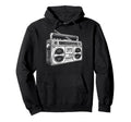 Boombox Line Art R B Hip Hop Music Hoodie - Trendy Graphic Men Women - T-Shirt, Sweatshirt, Hoodie