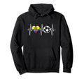 Ecuador Soccer Funny Soccer Heartbeat Hoodie - Minimalist Print Men Women - T-Shirt, Sweatshirt, Hoodie