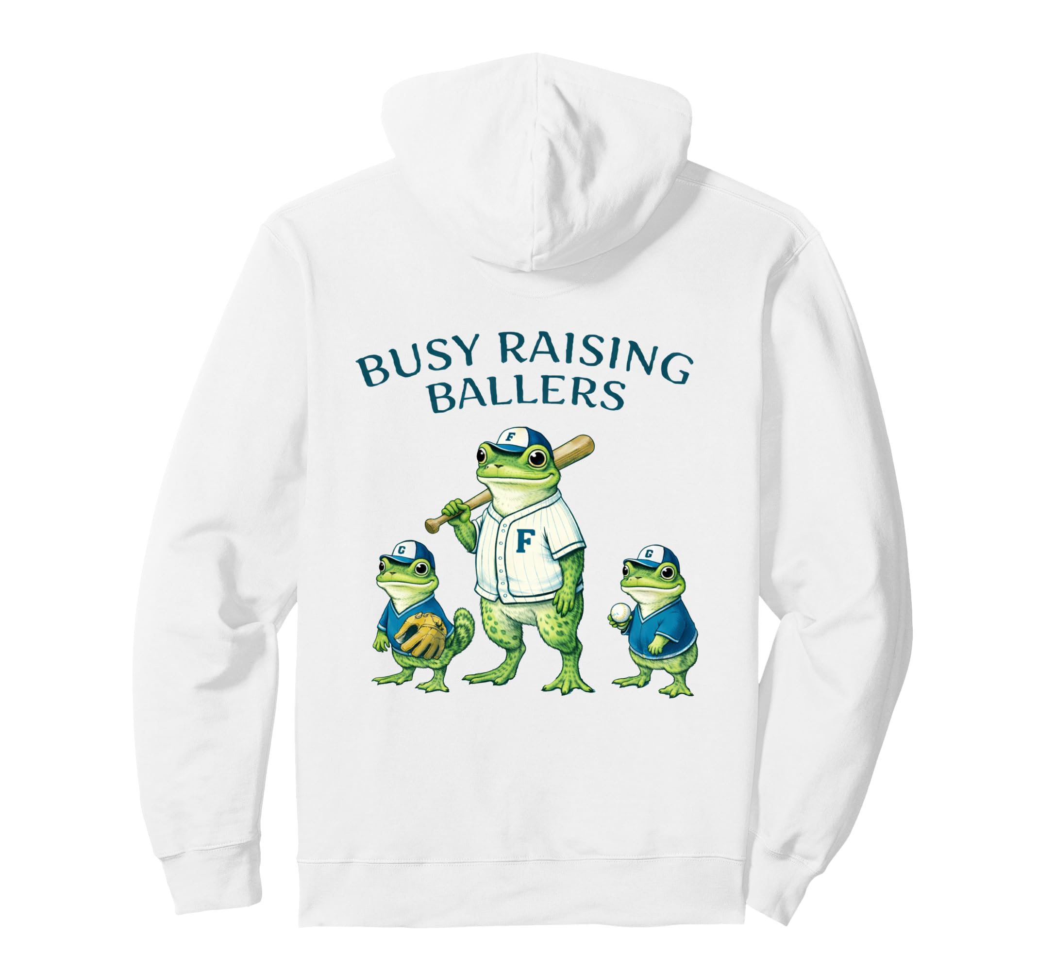 Busy Raising Baller Baseball Hoodie - Casual Everyday Wear Men Women - T-Shirt, Sweatshirt, Hoodie