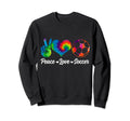 Soccer Tie Dye Peace Love Soccer Sweatshirt - Novelty Apparel for Adults - T-Shirt, Sweatshirt, Hoodie