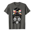 Messy Bun Bandana Soccer Mom Soccer T-Shirt - Novelty Apparel Men Women - T-Shirt, Sweatshirt, Hoodie