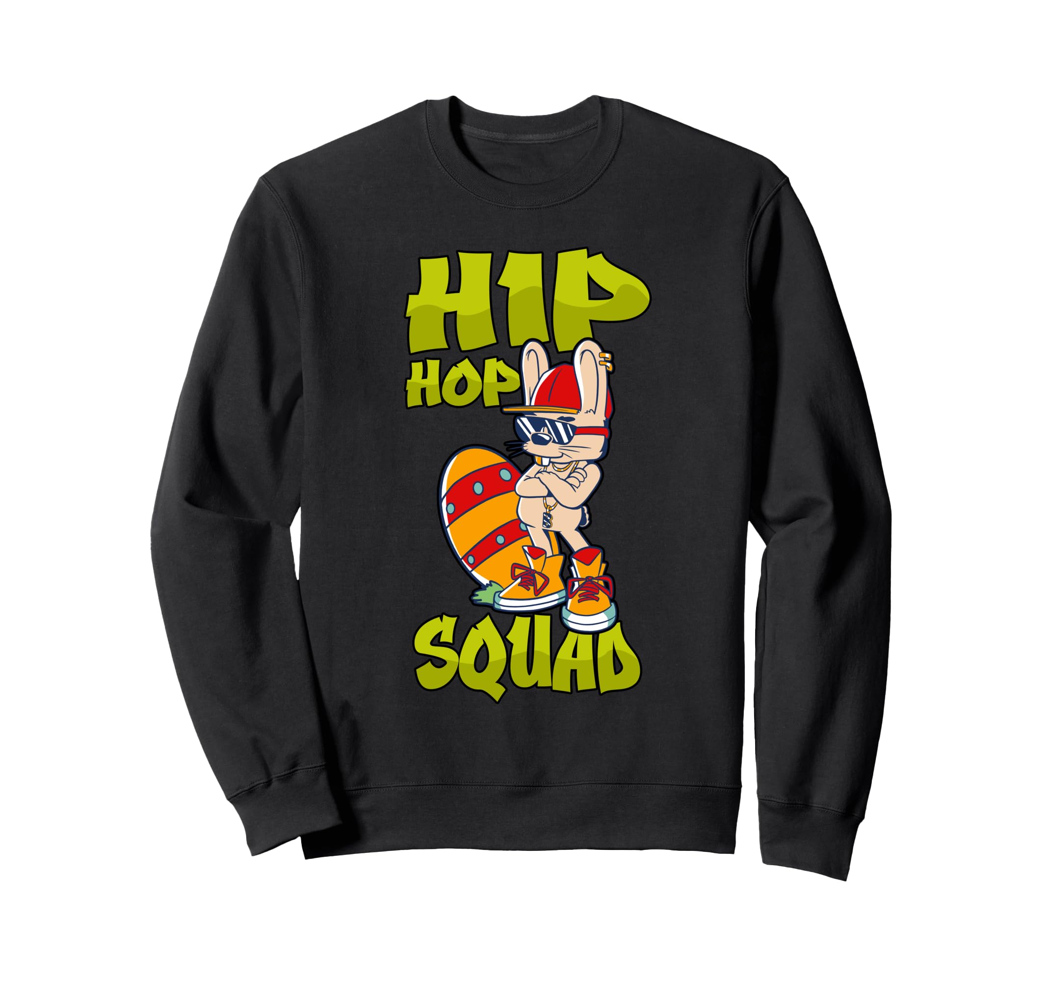 Hip Hop Squad Bunny Old School Rap Sweatshirt - Trendy Graphic for Adults - T-Shirt, Sweatshirt, Hoodie