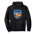 Zion National Park Utah 80S Badge Hoodie - Casual Everyday Wear Unisex - T-Shirt, Sweatshirt, Hoodie