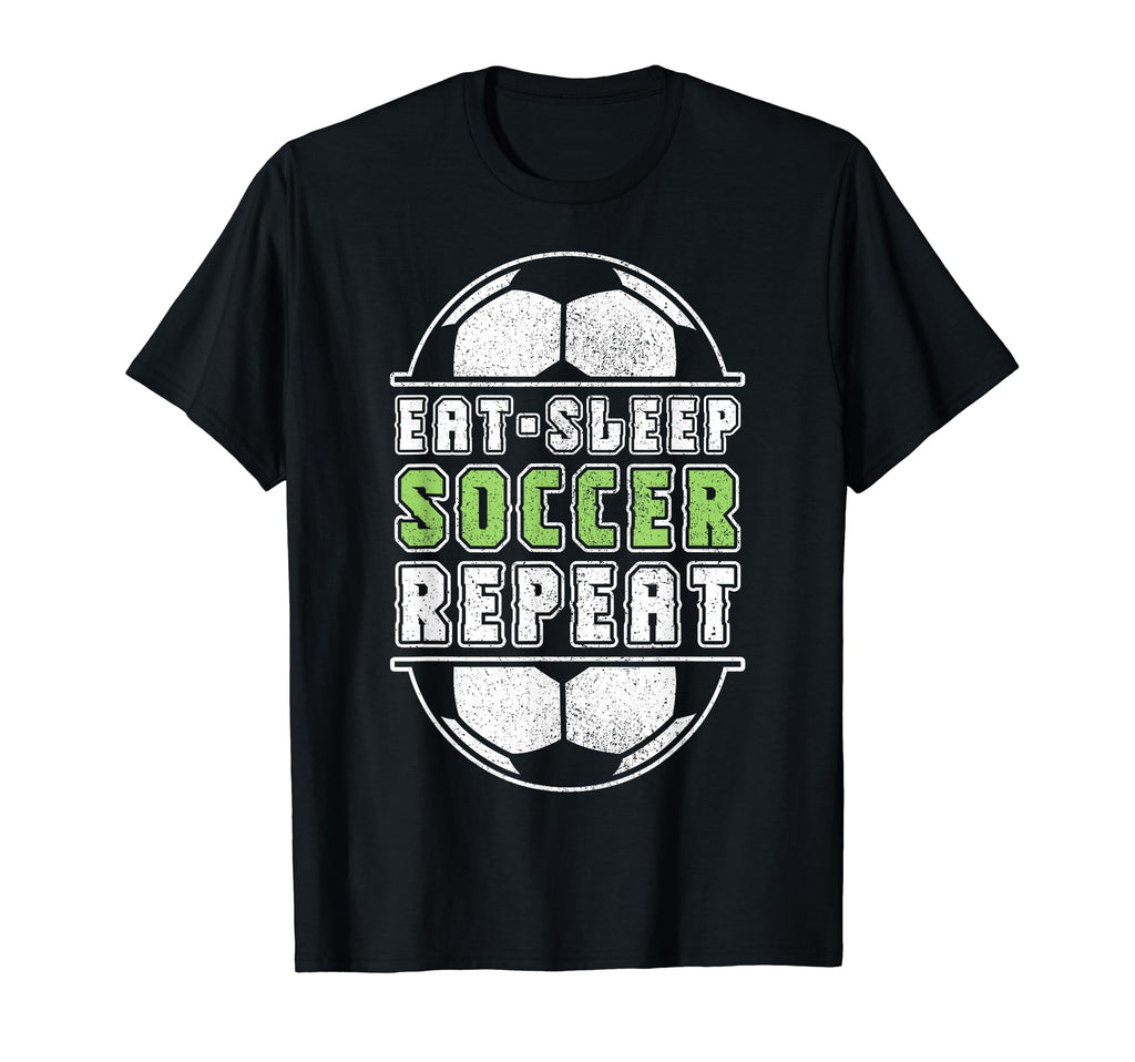 Eat Sleep Soccer Repeat Soccer Player T-Shirt - Aesthetic Graphic Unisex - T-Shirt, Sweatshirt, Hoodie