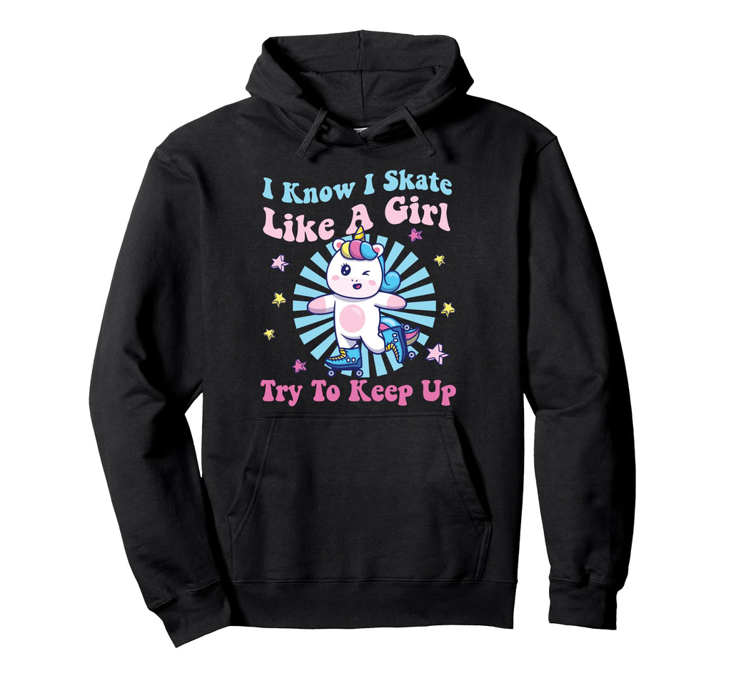 Roller Skating Skate 1970S Unicorn Hoodie - Streetwear Style for Adults - T-Shirt, Sweatshirt, Hoodie