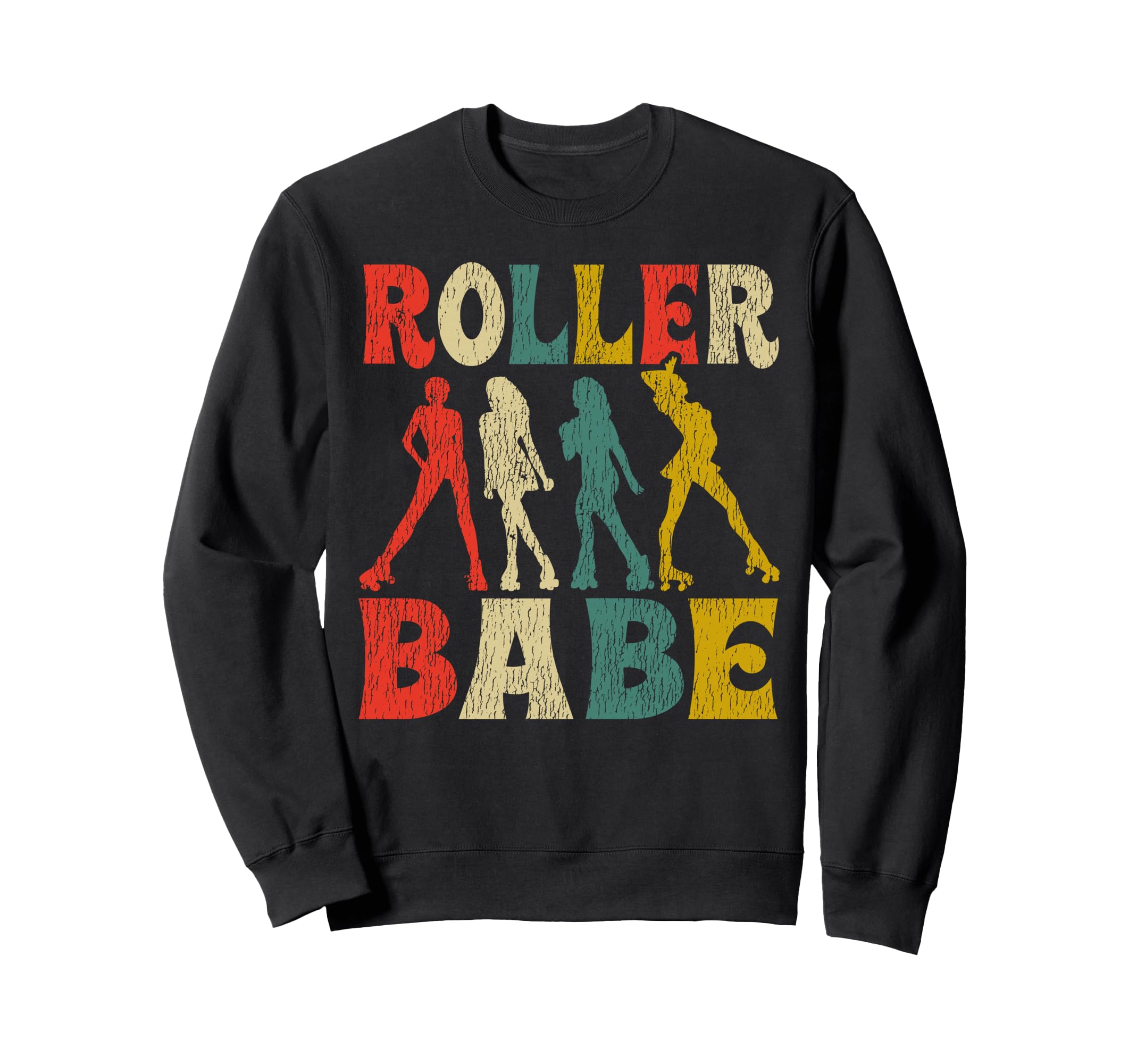Roller Skating Skate 1970S Roller Babe Sweatshirt - Trendy Graphic Unisex - T-Shirt, Sweatshirt, Hoodie