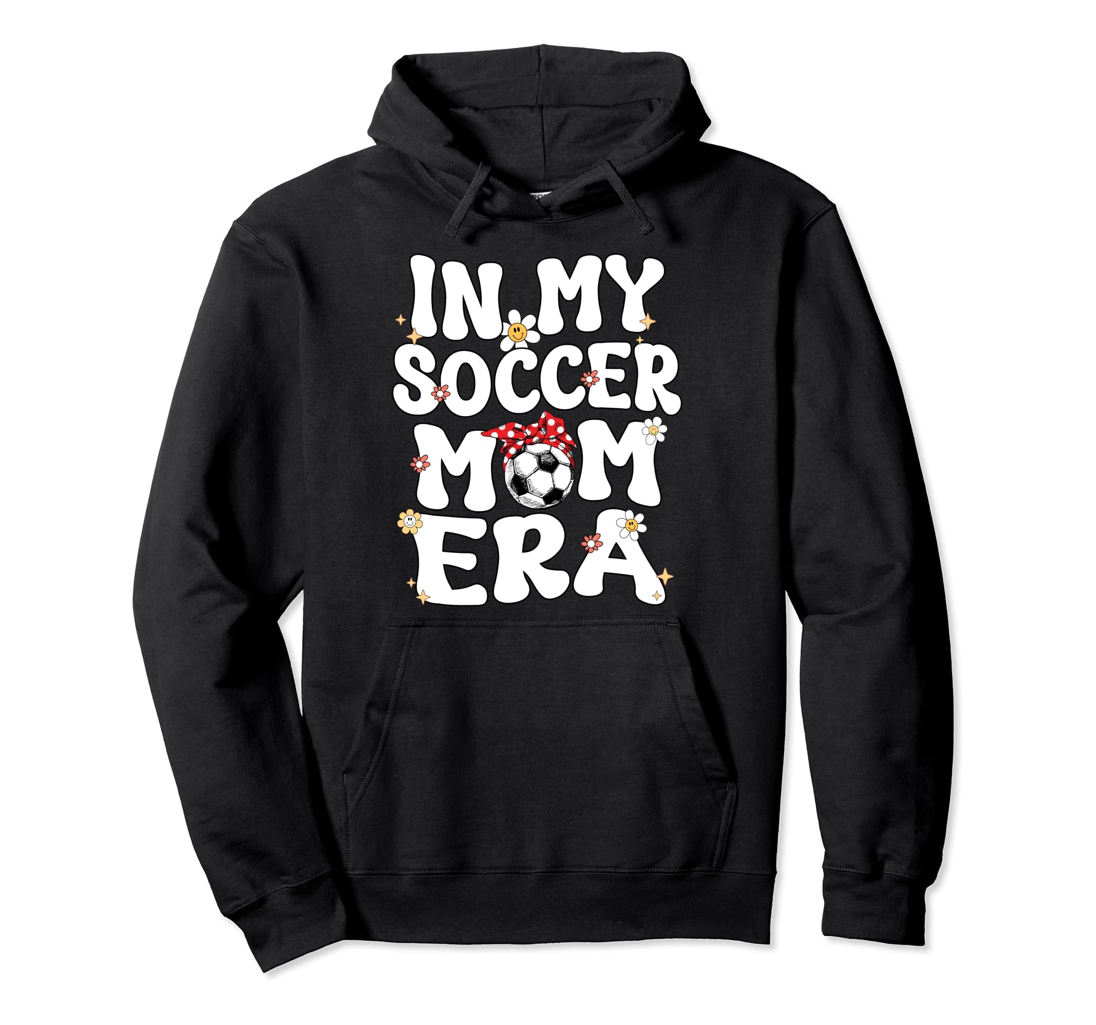 My Soccer Mom Era Groovy Mom Soccer Hoodie - Minimalist Print for Adults - T-Shirt, Sweatshirt, Hoodie
