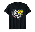 Baseball Softball Soccer Ball Heart T-Shirt - Custom Art Print for Adults - T-Shirt, Sweatshirt, Hoodie