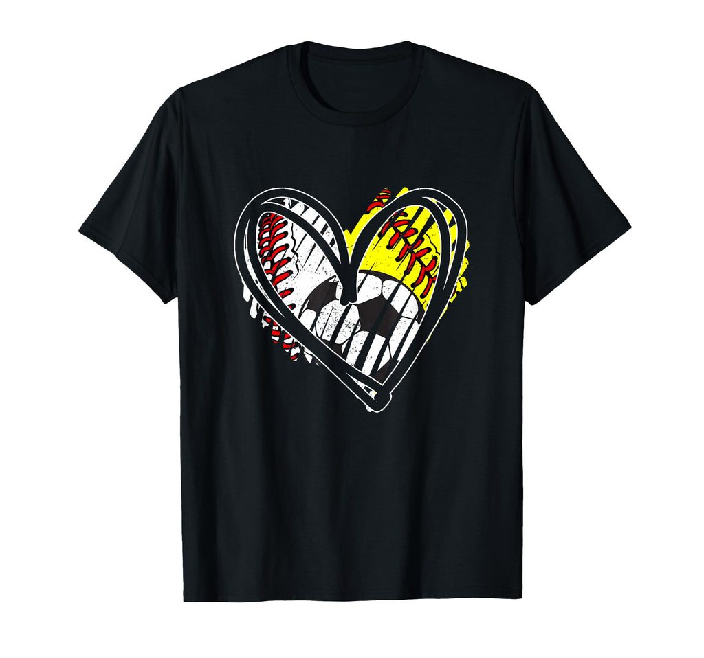 Baseball Softball Soccer Ball Heart Love T-Shirt - Novelty Apparel Unisex - T-Shirt, Sweatshirt, Hoodie