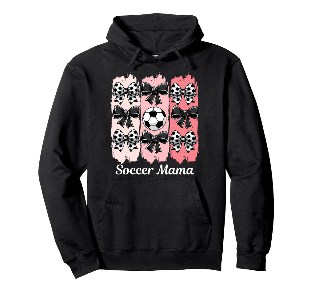 Soccer Mama Coquette Bow Soccer Mom Hoodie - Novelty Apparel for Adults - T-Shirt, Sweatshirt, Hoodie