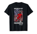 Usa Flag Soccer Is My Favorite T-Shirt - Custom Art Print for Adults - T-Shirt, Sweatshirt, Hoodie