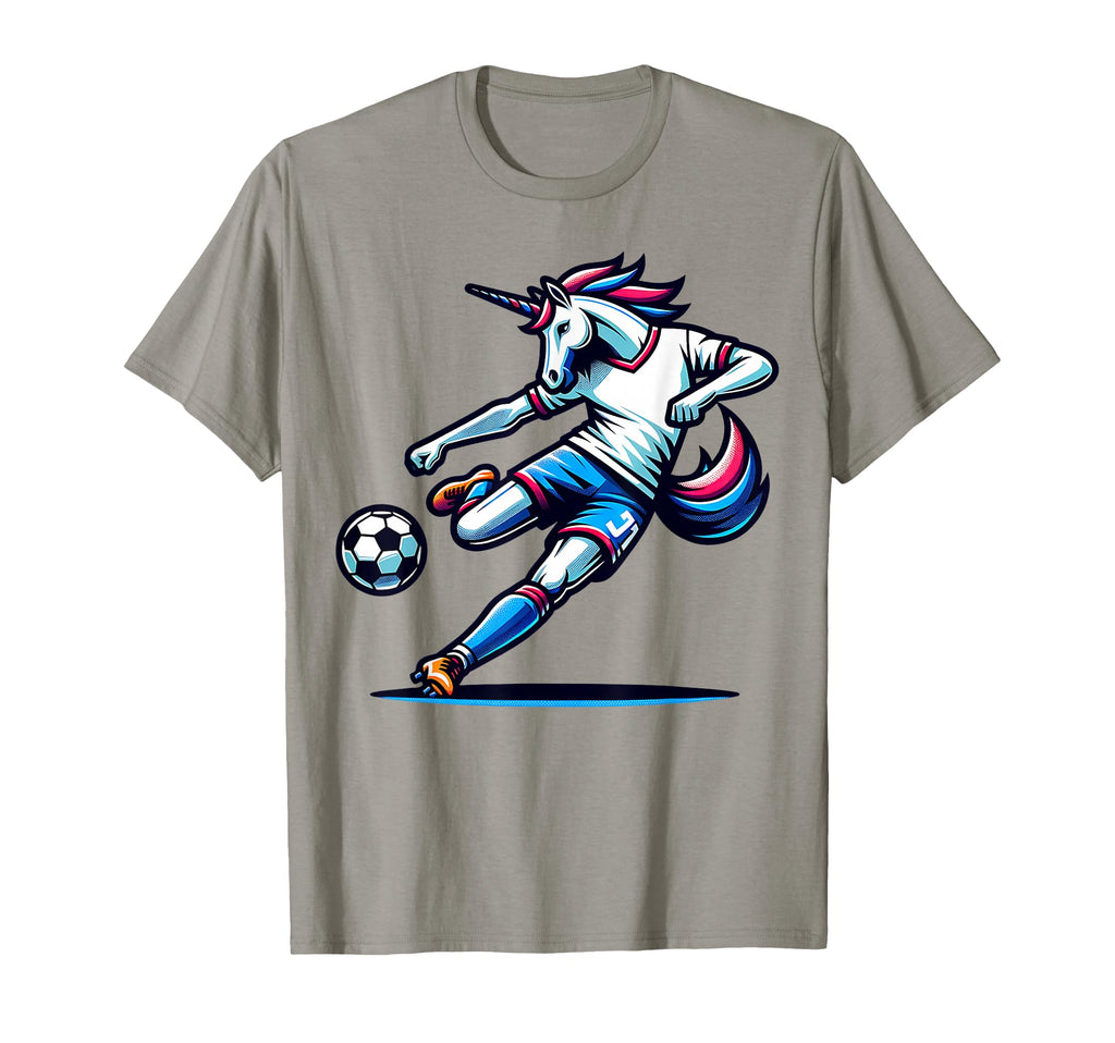 Footballer Unicorn Fans Soccer Team T-Shirt - Graphic Print Unisex - T-Shirt, Sweatshirt, Hoodie