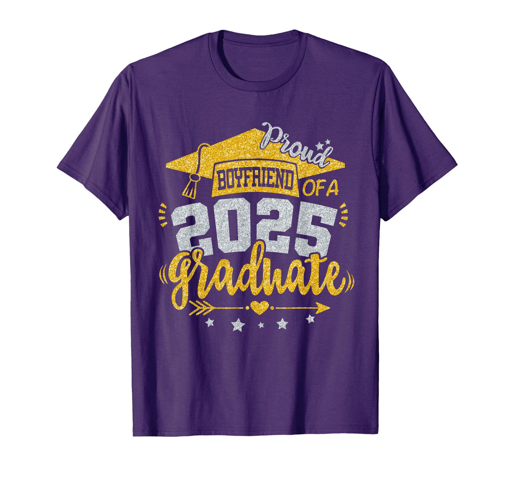 Boyfriend Senior 2025 Proud T-Shirt - Aesthetic Graphic for Adults - T-Shirt, Sweatshirt, Hoodie
