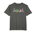 Brazil Usa Heartbeat American Brazilian T-Shirt - Trendy Graphic Unisex - T-Shirt, Sweatshirt, Hoodie