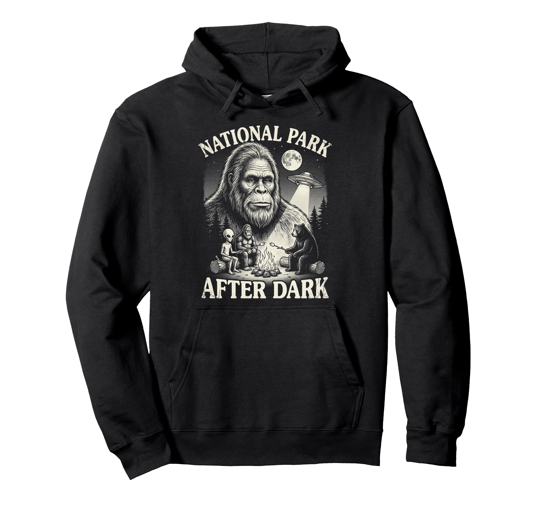 Funny National Park Bigfoot 90S Hoodie - Casual Everyday Wear Unisex - T-Shirt, Sweatshirt, Hoodie