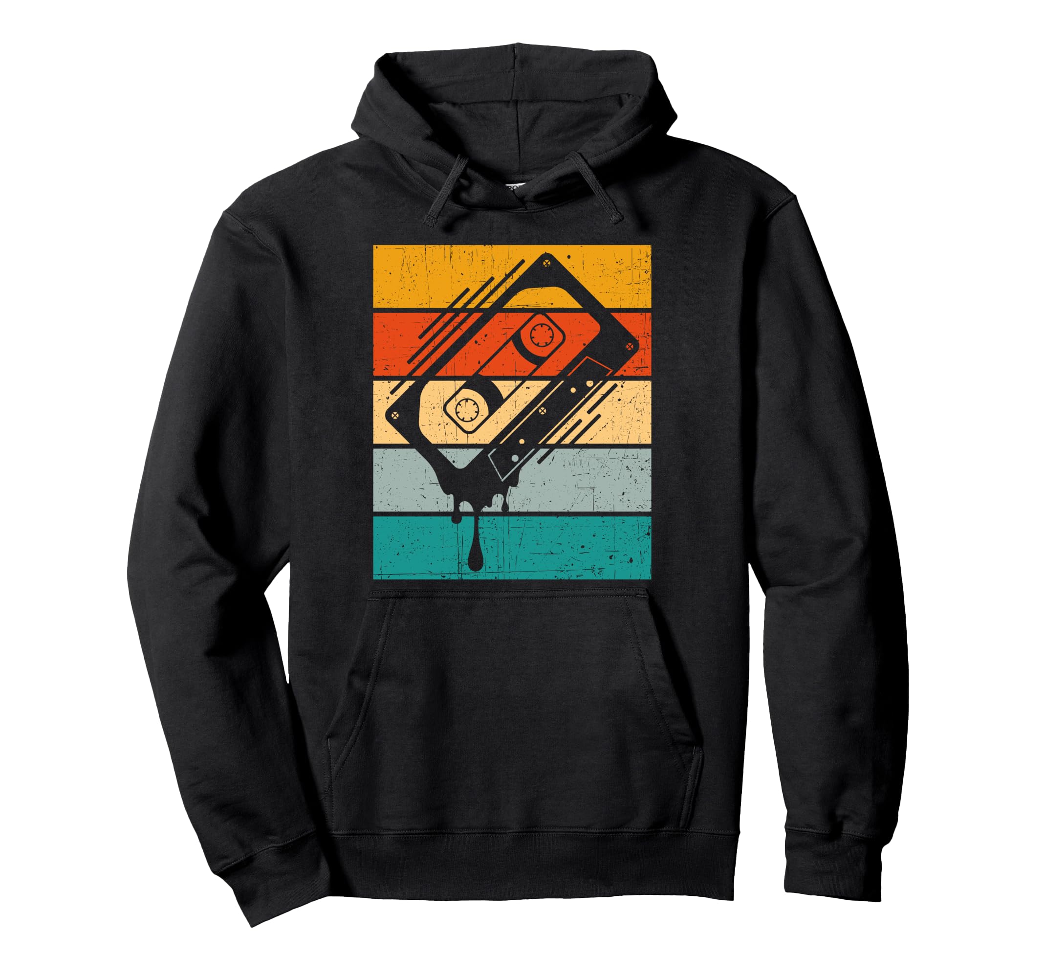 Dripping Cassette Tape Hoodie - Streetwear Style Men Women - T-Shirt, Sweatshirt, Hoodie
