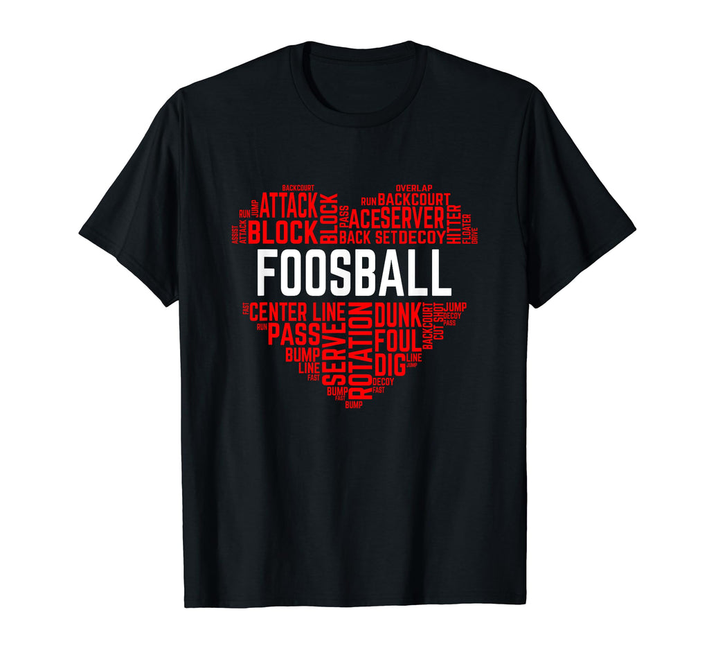 Foosball Love Foosball Player Heart T-Shirt - Custom Art Print Men Women - T-Shirt, Sweatshirt, Hoodie
