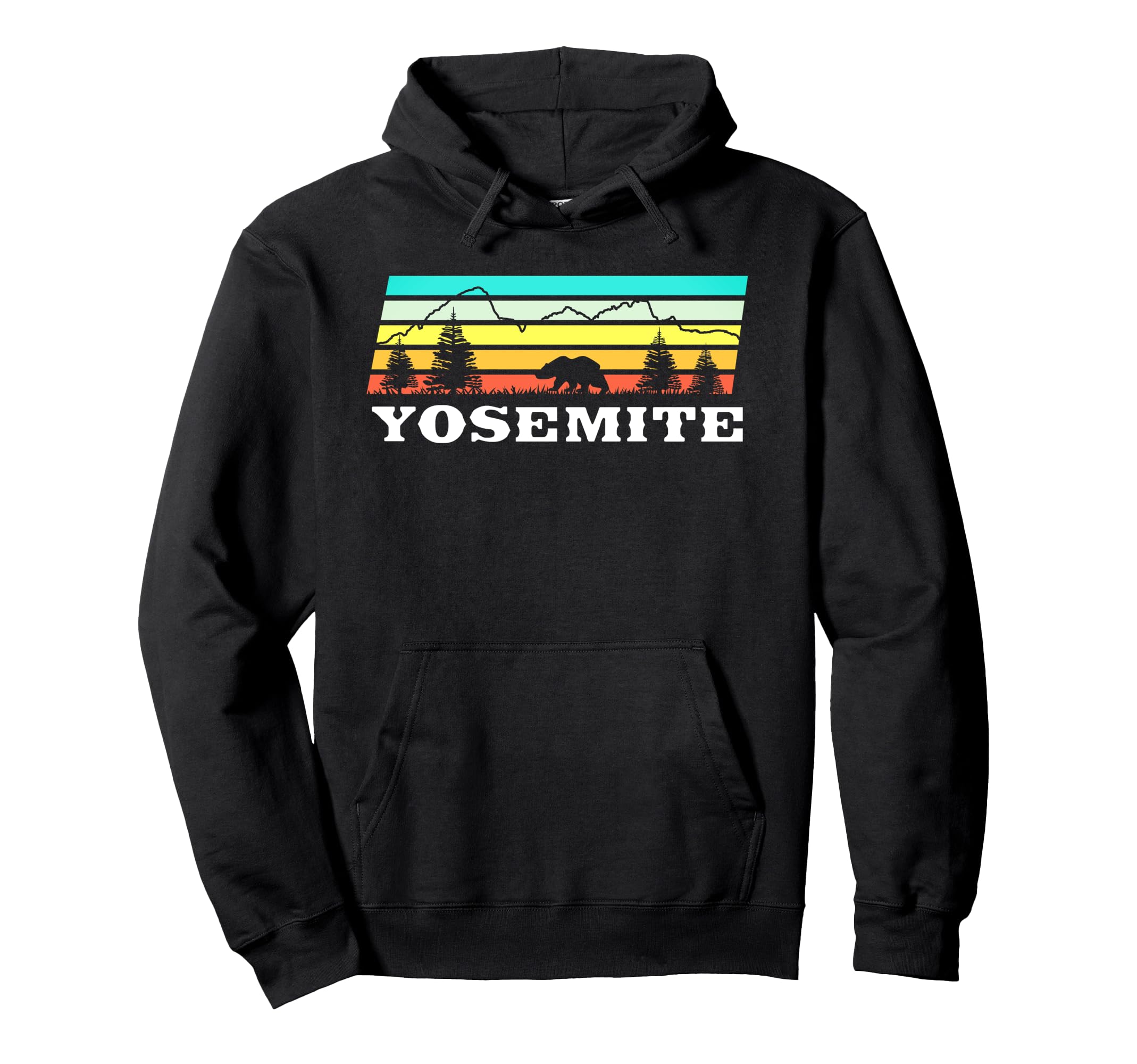 Yosemite National Park California Half Hoodie - Unique Graphic Men Women - T-Shirt, Sweatshirt, Hoodie