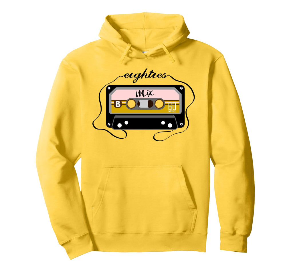 Eighties Music Cassette Tape Hoodie - Custom Art Print Unisex - T-Shirt, Sweatshirt, Hoodie