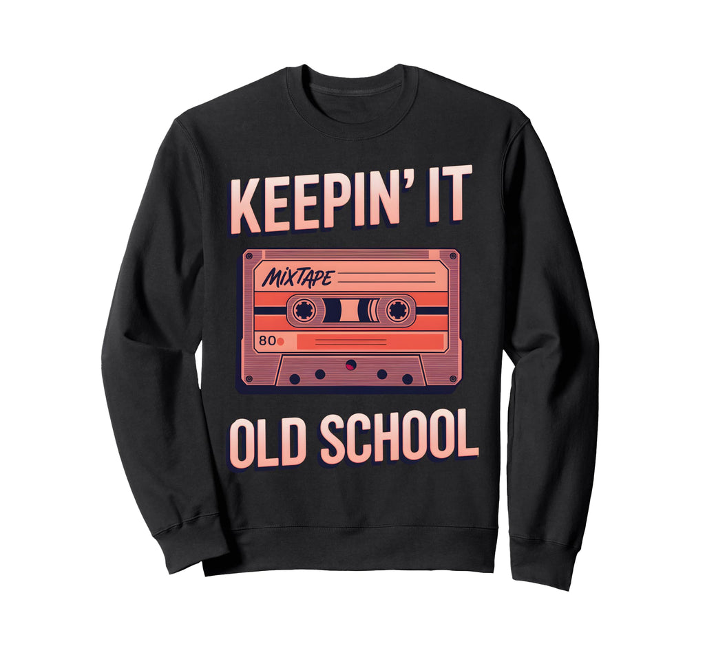 Old School Hip Hop 80S 90S Cassette Sweatshirt - Graphic Print for Adults - T-Shirt, Sweatshirt, Hoodie