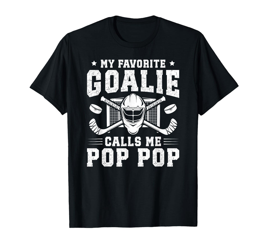 Proud Hockey Goalie Pop Pop Ice Hockey T-Shirt - Custom Art Print Unisex - T-Shirt, Sweatshirt, Hoodie