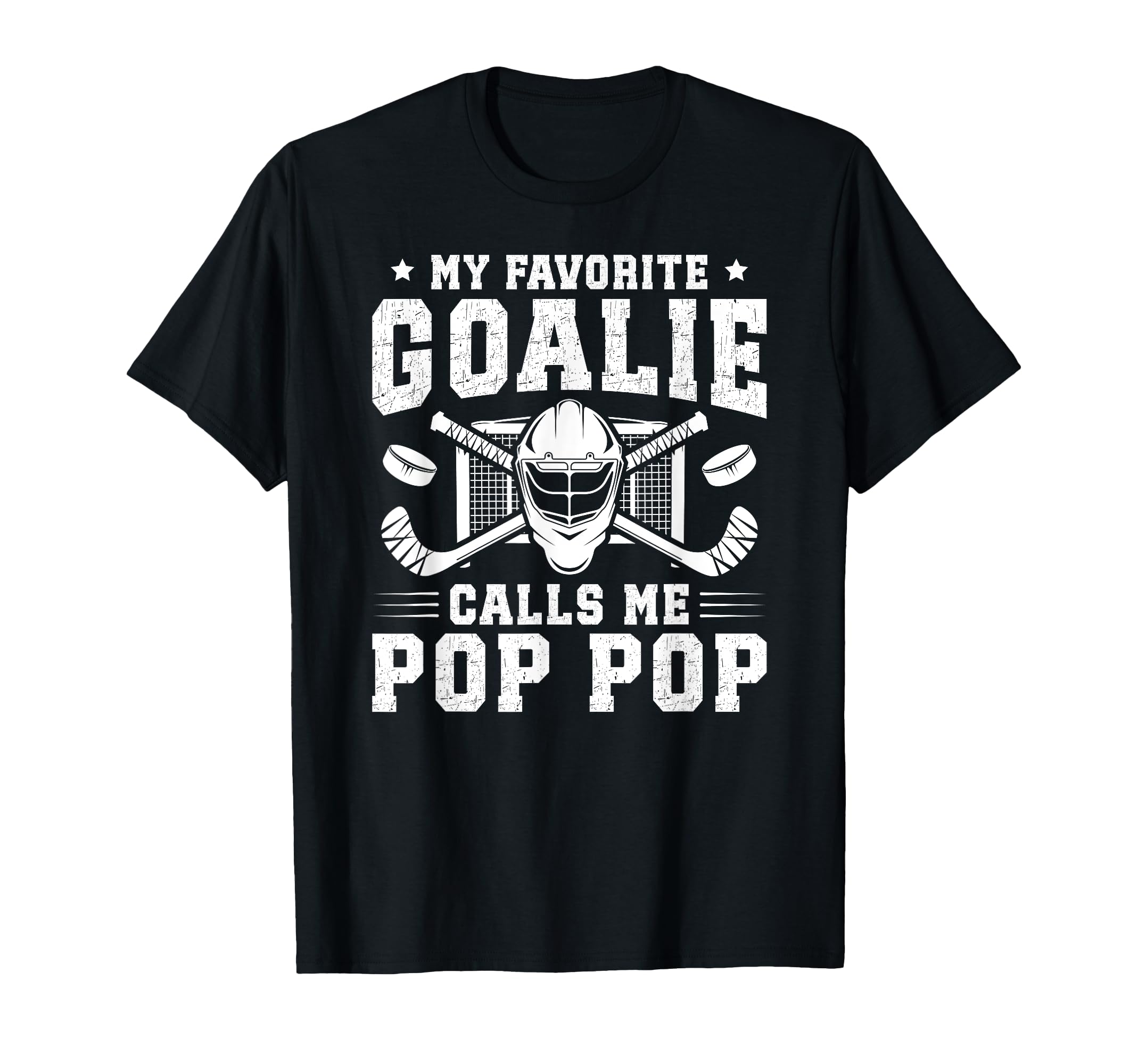 Proud Hockey Goalie Pop Pop Ice Hockey T-Shirt - Custom Art Print Unisex - T-Shirt, Sweatshirt, Hoodie