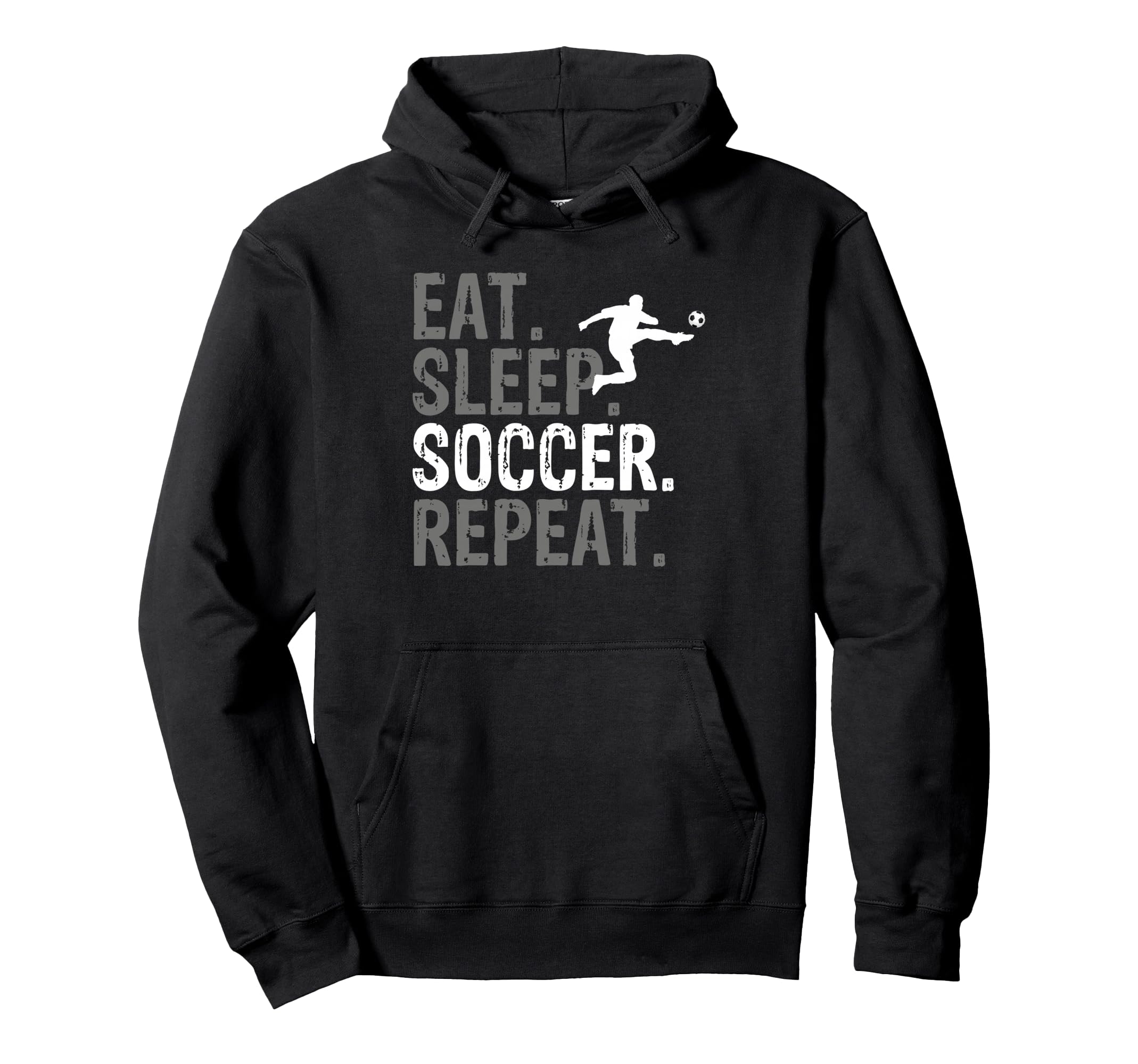 Eat Sleep Soccer Repeat Soccer Hoodie - Aesthetic Graphic for Adults - T-Shirt, Sweatshirt, Hoodie