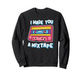 80S Cassette Mixtape Music Lovers Sweatshirt - Minimalist Print Men Women - T-Shirt, Sweatshirt, Hoodie