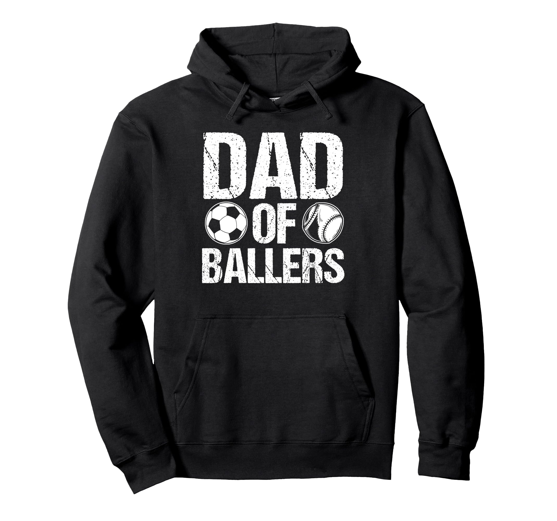 Dad Ballers Baseball Hoodie - Fun Novelty Design Men Women - T-Shirt, Sweatshirt, Hoodie