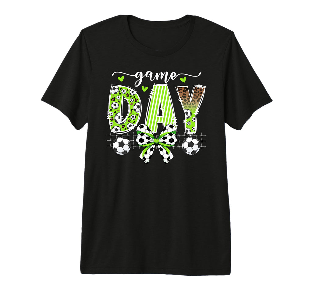 Game Day Soccer Coquette Soccer Game Day T-Shirt - Graphic Print Unisex - T-Shirt, Sweatshirt, Hoodie