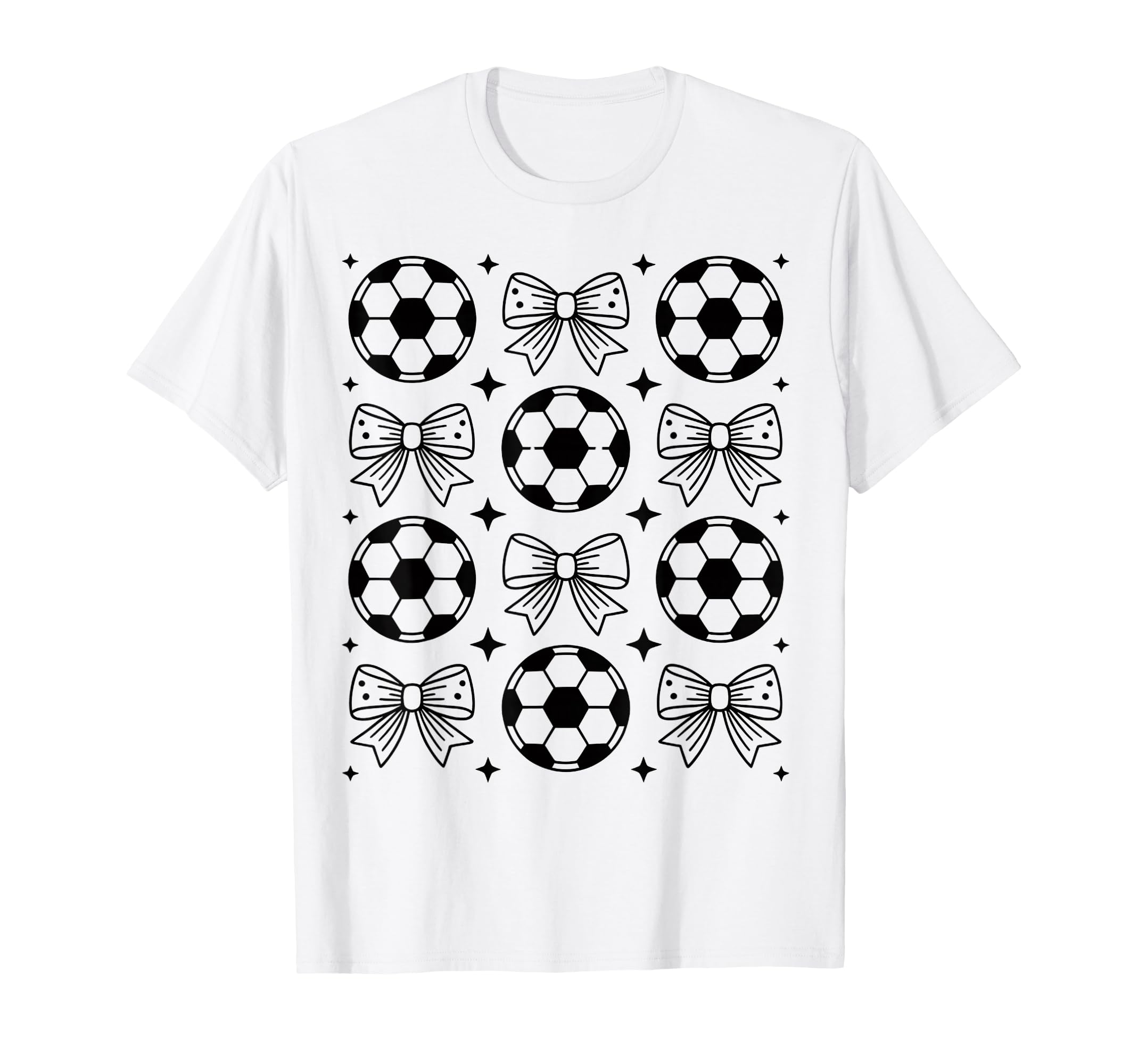 Groovy Soccer Coquette Bow Soccer T-Shirt - Minimalist Print Men Women - T-Shirt, Sweatshirt, Hoodie