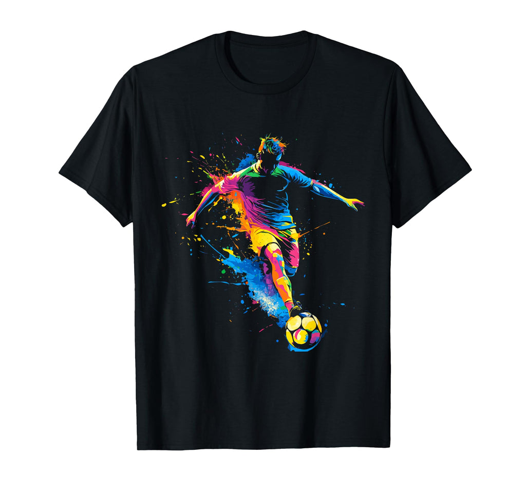 Ball Game Football Paint Splash Soccer T-Shirt - Graphic Print for Adults - T-Shirt, Sweatshirt, Hoodie