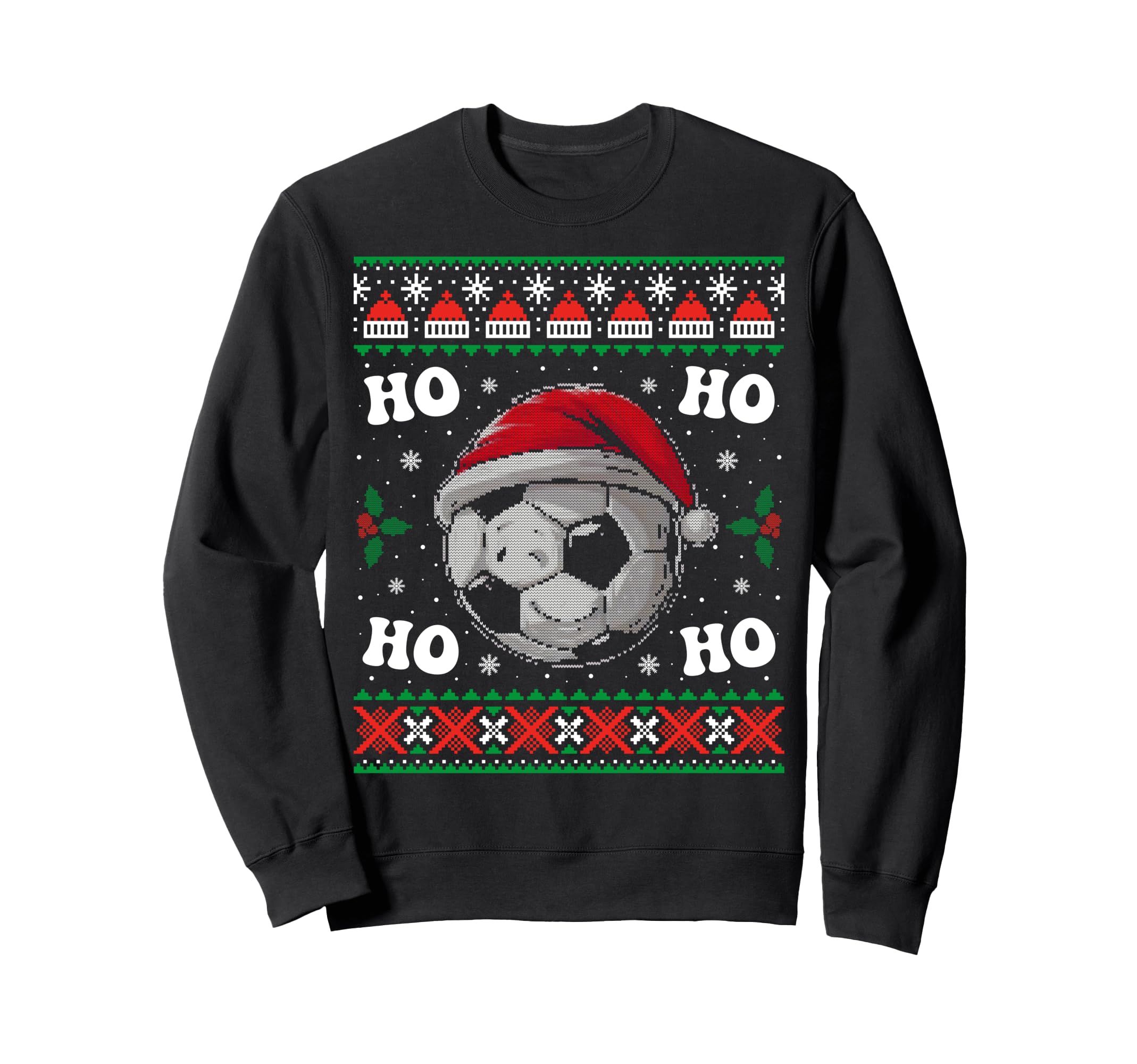 Santa Soccer Ugly Soccer Funny Sweatshirt - Custom Art Print for Adults - T-Shirt, Sweatshirt, Hoodie