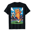 Cat Cat Gang Japanese Cat Playing Soccer T-Shirt - Unique Graphic Unisex - T-Shirt, Sweatshirt, Hoodie