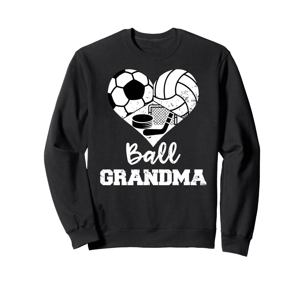 Ball Grandma Heart Funny Soccer Sweatshirt - Unique Graphic for Adults - T-Shirt, Sweatshirt, Hoodie