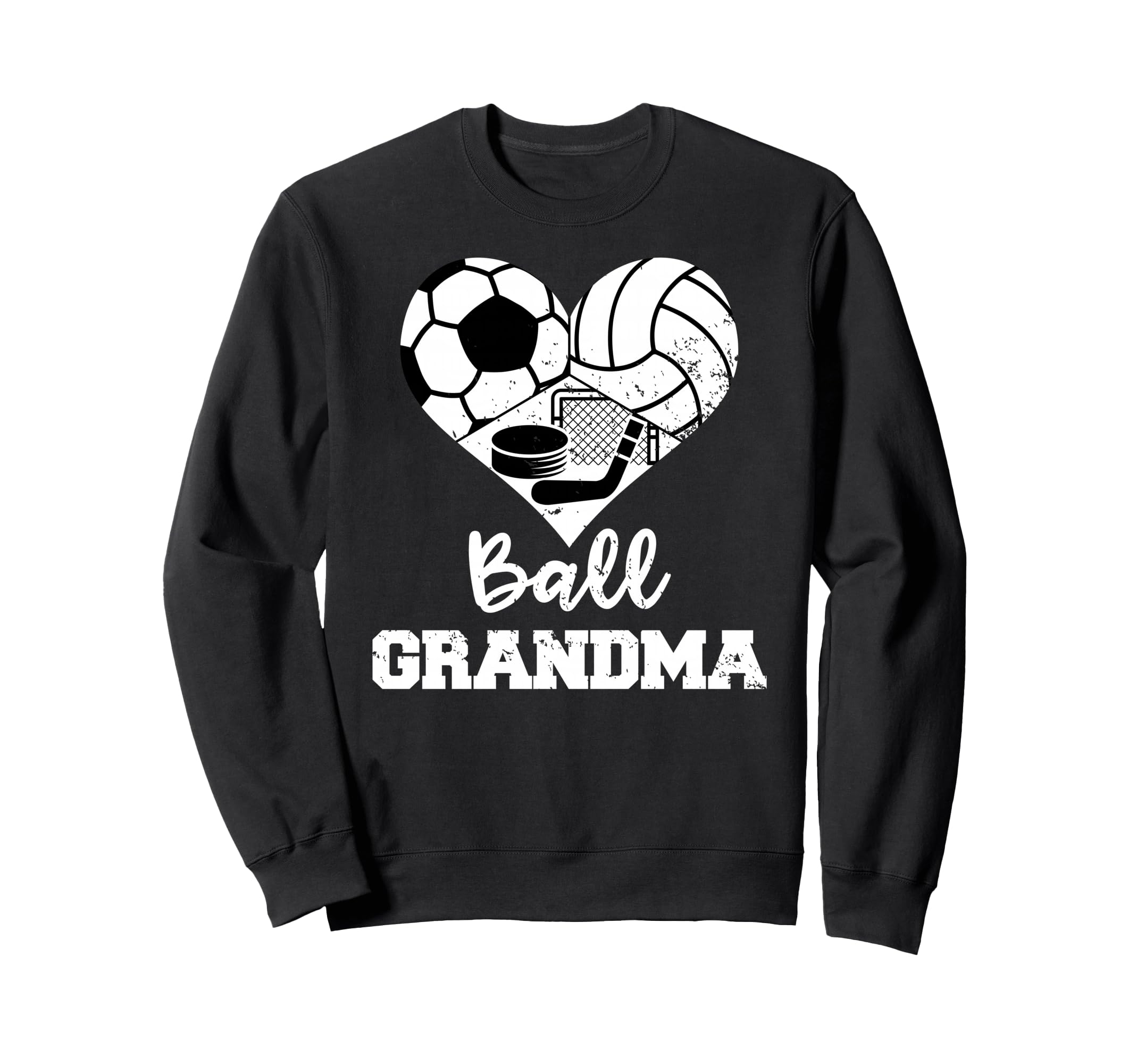 Ball Grandma Heart Funny Soccer Sweatshirt - Unique Graphic for Adults - T-Shirt, Sweatshirt, Hoodie