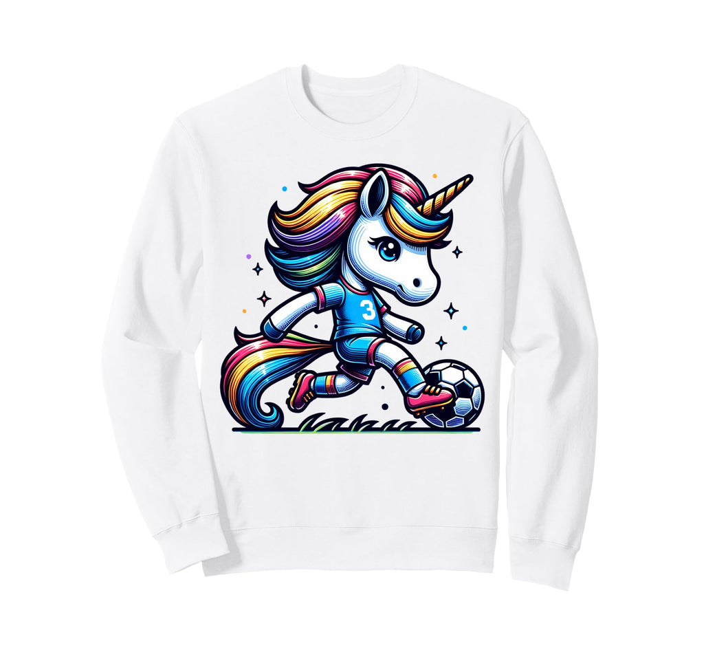 Footballer Unicorn Fans Sweatshirt - Casual Everyday Wear for Adults - T-Shirt, Sweatshirt, Hoodie