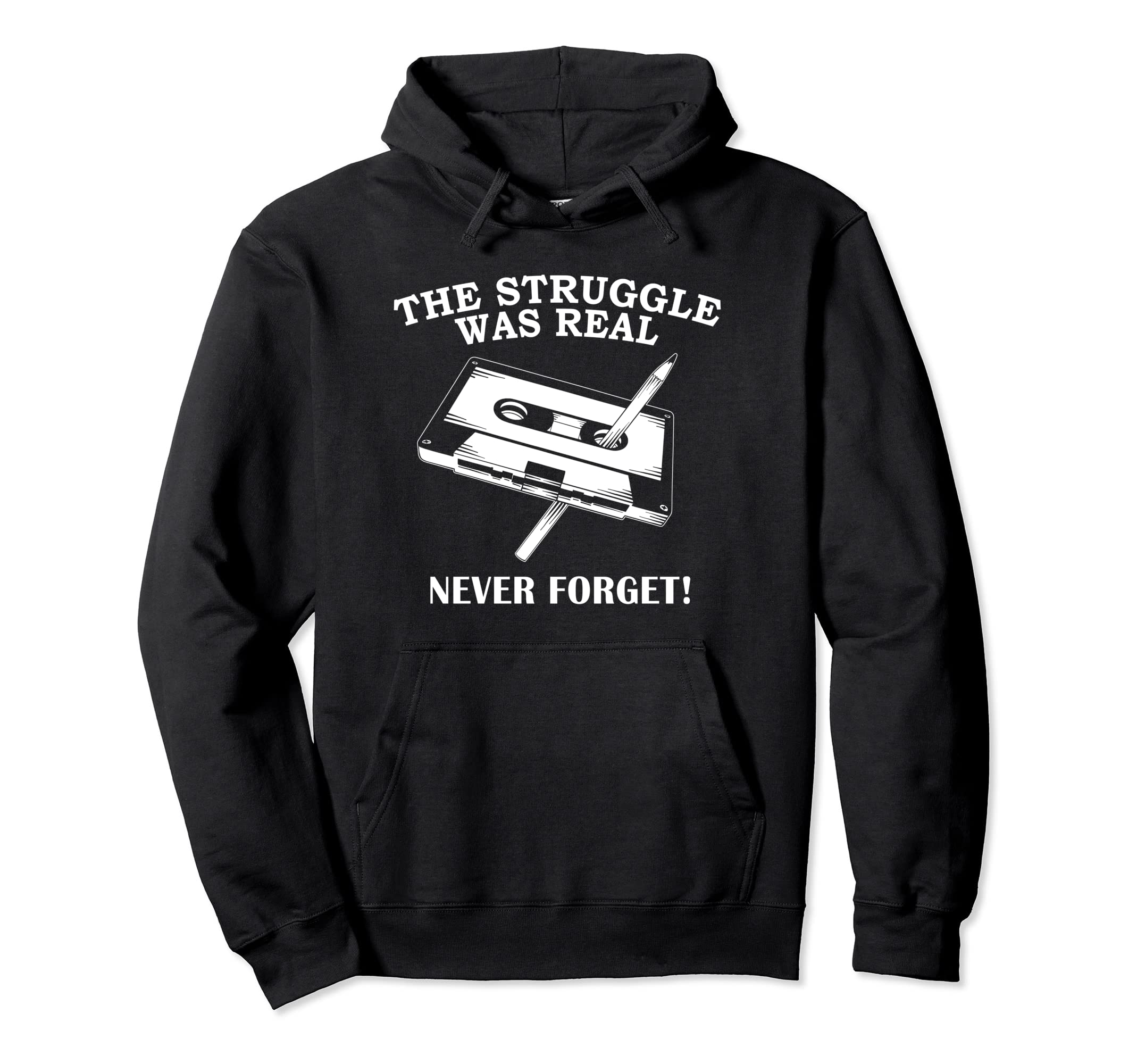 Funny 80S 90S Music Cassette Tape Hoodie - Casual Everyday Wear for Adults - T-Shirt, Sweatshirt, Hoodie