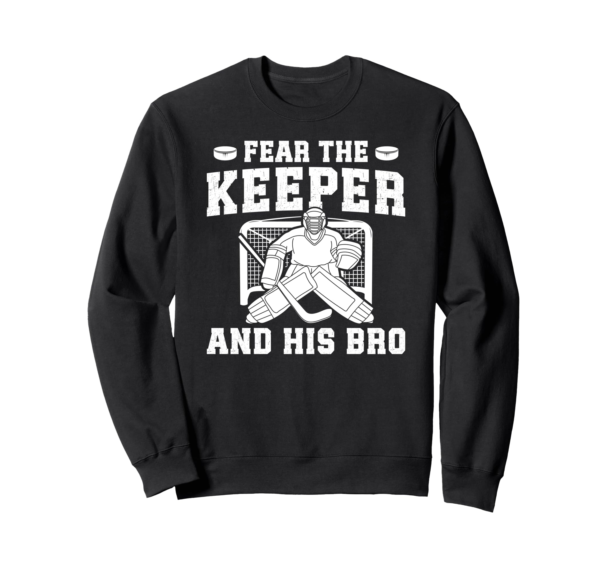 Funny Hockey Keeper Brother Sweatshirt - Custom Art Print for Adults - T-Shirt, Sweatshirt, Hoodie