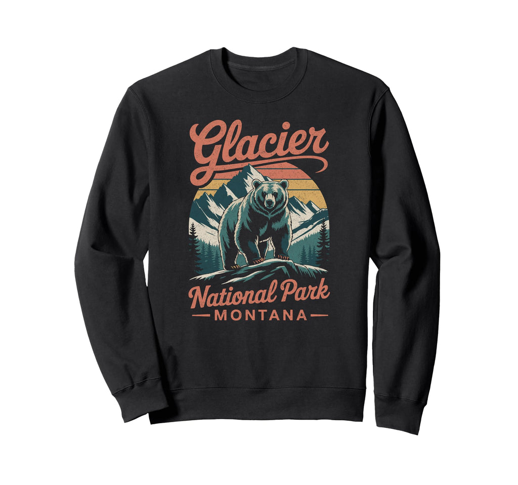 Glacier National Park Montana Usa Outdoor Hoodie - Novelty Apparel Unisex - T-Shirt, Sweatshirt, Hoodie