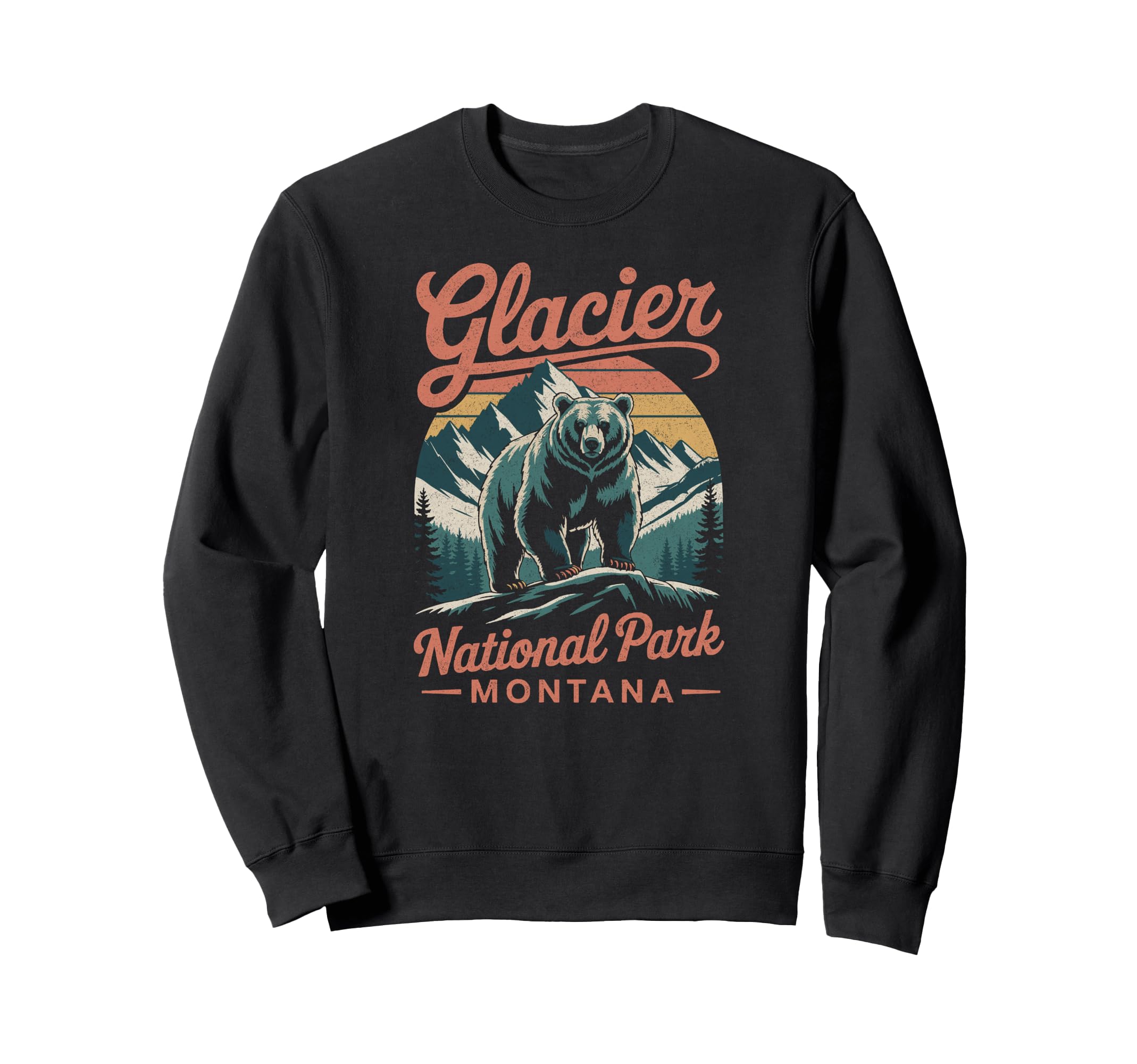 Glacier National Park Montana Usa Outdoor Hoodie - Novelty Apparel Unisex - T-Shirt, Sweatshirt, Hoodie